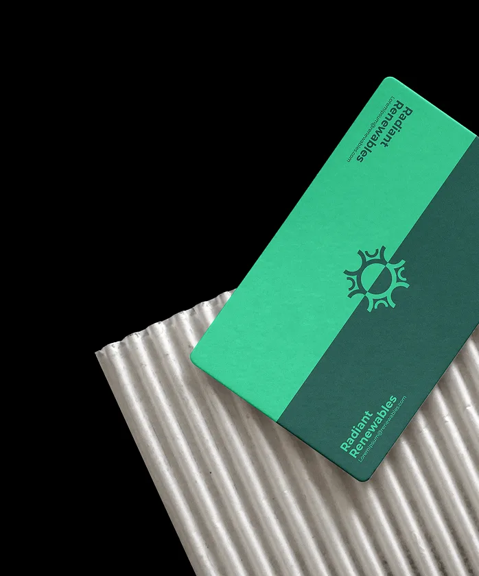 Radiant Renewables ID card design